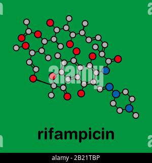 rifampicina tubercolosi antibiotico farmaco, illustrazione Foto Stock