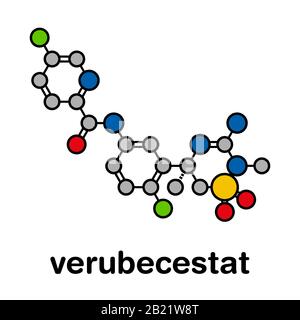 Verubecestat Alzheimers malattia molecola di farmaco, illustrazione Foto Stock