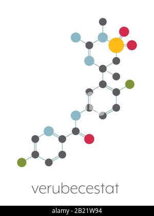 Verubecestat Alzheimers malattia molecola di farmaco, illustrazione Foto Stock