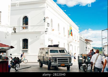 Popayan, Cauca, Colombia- 2019 città coloniale in Colombia elencati come patrimonio mondiale dell UNESCO Foto Stock