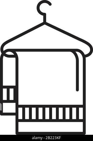 Tovaglioli e carta igienica vettore lineare Icona modello nero colore modificabile. Tovaglioli e carta igienica vettore icona lineare simbolo vettore piatto illustrazione Illustrazione Vettoriale