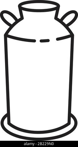 Modello Icona latte colore nero modificabile. Simbolo Icona latte immagine vettoriale piatta per disegno grafico e web. Illustrazione Vettoriale