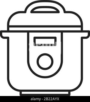 Modello icona robot da cucina colore nero modificabile. Icona del robot da cucina simbolo del vettore piatto per la grafica e il web design. Illustrazione Vettoriale