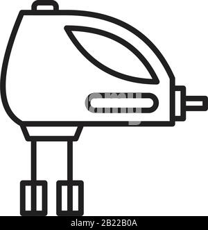 Modello icona robot da cucina colore nero modificabile. Icona del robot da cucina simbolo del vettore piatto per la grafica e il web design. Illustrazione Vettoriale