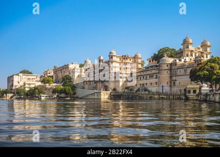 City palace di Udaipur, Rajasthan, India Foto Stock