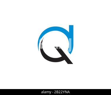 monogramma anagramma logo lettermark della lettera a d q o sottile e femminile Illustrazione Vettoriale