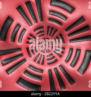 Lussuosa piastrella di sfondo con frattale goffrato in pelle Foto Stock