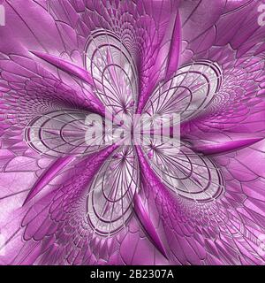 Lussuosa piastrella di sfondo con frattale goffrato in pelle Foto Stock