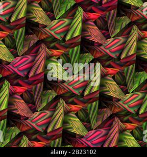 Lussuosa piastrella di sfondo con frattale goffrato in pelle Foto Stock