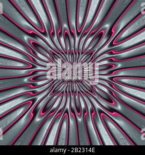 Lussuosa piastrella di sfondo con frattale goffrato in pelle Foto Stock