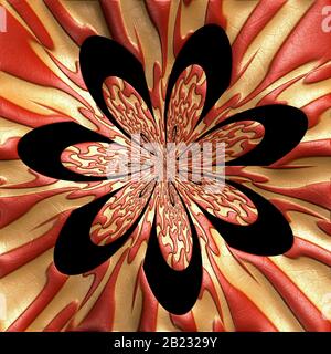 Lussuosa piastrella di sfondo con frattale goffrato in pelle Foto Stock