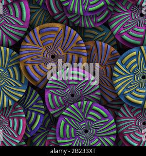 Lussuosa piastrella di sfondo con frattale goffrato in pelle Foto Stock