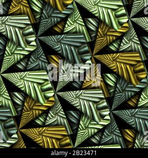 Lussuosa piastrella di sfondo con frattale goffrato in pelle Foto Stock