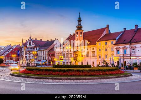 Municipio Sulla Piazza Principale Di Maribor, Slovenia. Foto Stock