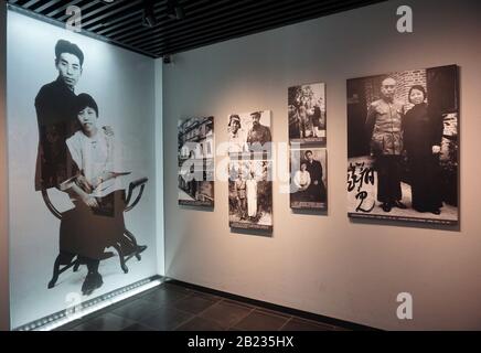 Sala espositiva del Zhou Enlai's Residence a Huai'an, Cina Foto Stock