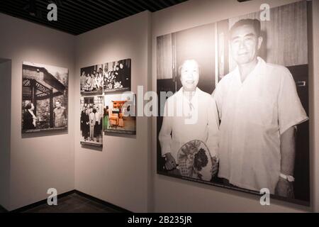 Sala espositiva del Zhou Enlai's Residence a Huai'an, Cina Foto Stock