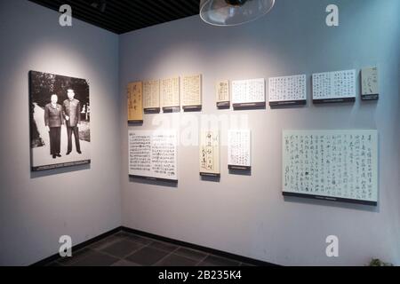 Sala espositiva del Zhou Enlai's Residence a Huai'an, Cina Foto Stock