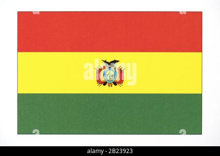 Bandiera nazionale della Bolivia. Foto Stock