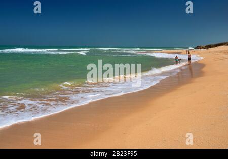 Caraibi incontra il deserto a Taroa Beach, Punta Gallinas, punta settentrionale del Sud America, Guajira penisola, Colombia Foto Stock