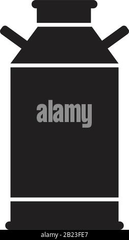 Latte urna, icona del latte modello nero colore modificabile. Latte, icona caraffa latte simbolo vettore piatto illustrazione grafica e web design. Illustrazione Vettoriale