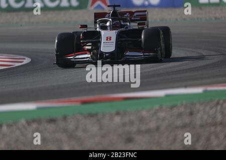 Romain grosjean (fra) haas f1 team vf-20 durante i test pre-stagione 2020, Barcellona (Spagna), Italia, 21 Feb 2020, Motors Formula 1 Championship Foto Stock