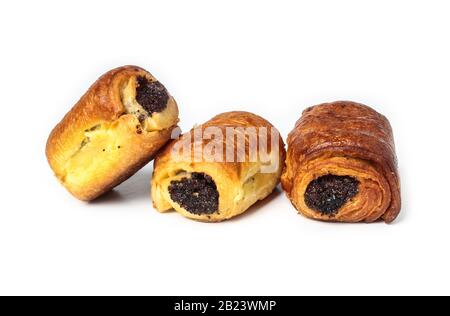 Paste dolci con ripieno di semi di papavero Foto Stock