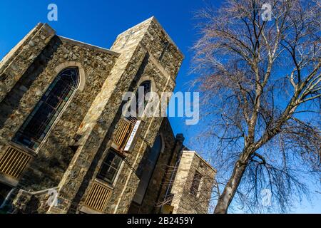 King Emmanuel Baptist Church, Washington, DC, in Adams Morgan, prima di un nuovo sviluppo nel 2019. Foto Stock