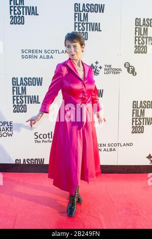 Glasgow, Regno Unito. 29th Feb, 2020. Nella foto; Celia Imrie World Premiere of ‘Love Sarah' `al Glasgow Film Festival 2020 su thee red carpet al di fuori del Glasgow Film Theatre. Credito: Colin Fisher/Alamy Live News Foto Stock