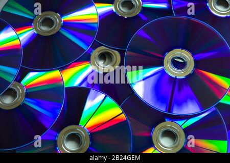 Cd Compact Disc, Abstract Background. Motivo colorato Foto Stock
