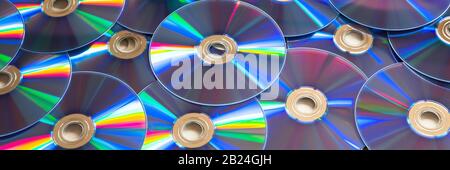 Cd Compact Disc, Abstract Background. Motivo colorato Foto Stock