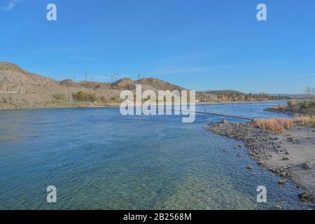 Campo Davis Sul Fiume Colorado A Bullhead, Mohave County, Arizona Usa Foto Stock