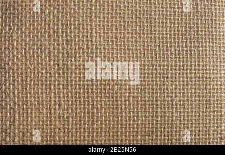 Tela marrone hessian texture utili come uno sfondo Foto Stock