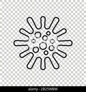 Batteri di malattia icona in stile appartamento. Allergia illustrazione vettoriale bianco su sfondo isolato. Virus microbo concetto aziendale. Illustrazione Vettoriale