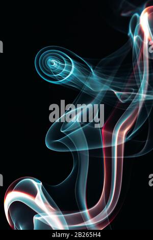 Forme di fumo colorate, immagine astratta per pusposes di disegno Foto Stock