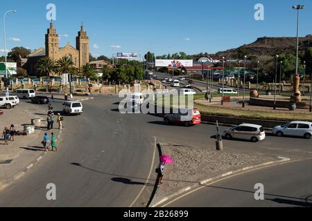 Grande Cattedrale Cattolica In Arenaria, Maseru, Lesotho Foto Stock