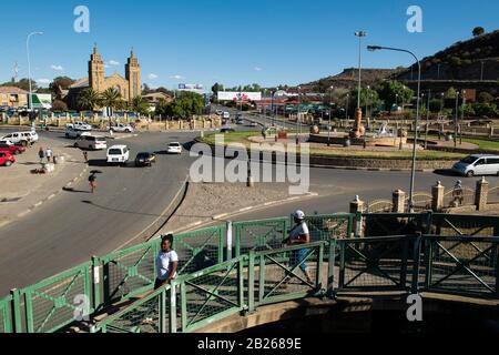 Grande Cattedrale Cattolica In Arenaria, Maseru, Lesotho Foto Stock