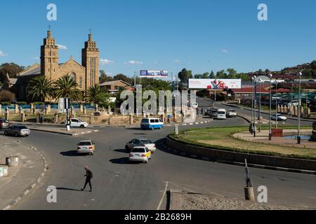 Grande Cattedrale Cattolica In Arenaria, Maseru, Lesotho Foto Stock