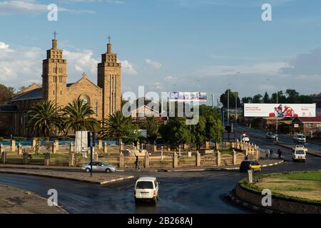 Grande Cattedrale Cattolica In Arenaria, Maseru, Lesotho Foto Stock