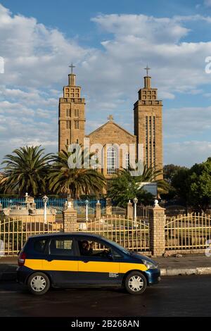 Grande Cattedrale Cattolica In Arenaria, Maseru, Lesotho Foto Stock