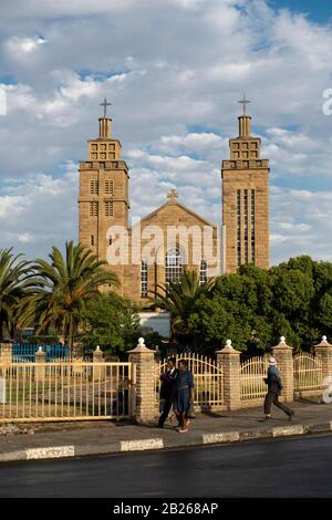 Grande Cattedrale Cattolica In Arenaria, Maseru, Lesotho Foto Stock