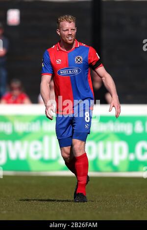 Kenny Clark di Dagenham e Redbridge durante Dagenham & Redbridge vs Eastleigh, Vanarama National League Football al Chigwell Construction Stadium Foto Stock