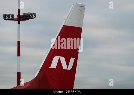29 Ottobre 2019, Mosca, Russia. Aereo Nordwind Airlines all'aeroporto Sheremetyevo di Mosca. Foto Stock