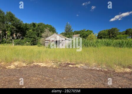 Vecchia boathouse a Cape Cod Foto Stock