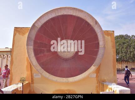 Anche il closeup di Narivalaya Yantra ha vinto come Sundial a Jantar Mantar di Jaipur, Rajasthan Foto Stock