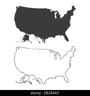 USA mappa con stati. Illustrazione del vettore Illustrazione Vettoriale