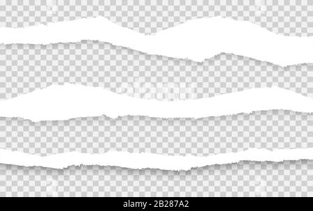 Vettore set carta strappata, stratificato. Illustrazione del vettore Illustrazione Vettoriale