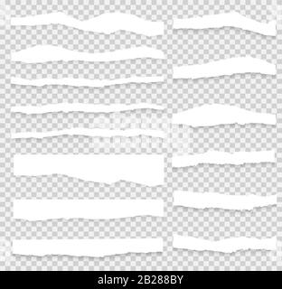 Vettore set carta strappata, stratificato. Illustrazione del vettore Illustrazione Vettoriale