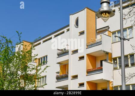 Wohnbauten Von Hans Scharoun, Mäckeritzstraße, Großsiedlung Siemensstadt, Spandau, Berlin, Deutschland Foto Stock