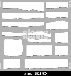 Vettore set carta strappata, stratificato. Illustrazione del vettore Illustrazione Vettoriale