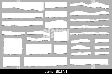 Vettore set carta strappata, stratificato. Illustrazione del vettore Illustrazione Vettoriale